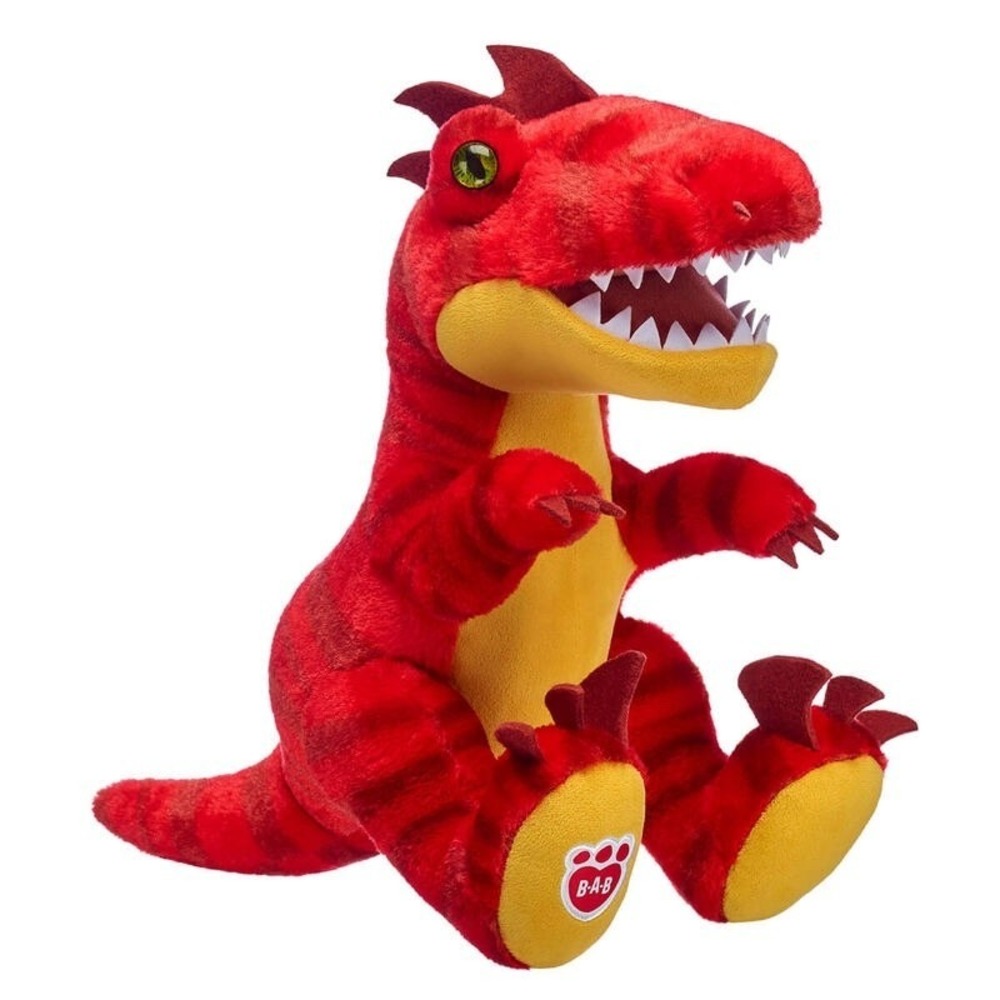 Build-A-Bear Red T-Rex Dinosaur Plush Stuffed Animal Yellow Belly 16"